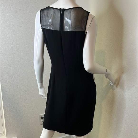 Rickie Freeman for Teri Jon Black and White Asymmetrical Sheath Dress - Picture 6 of 11